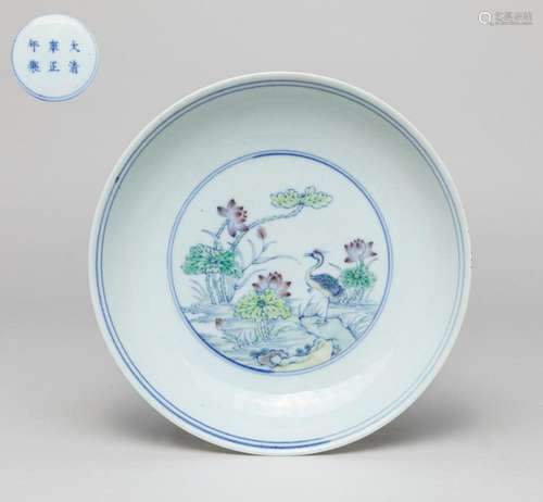 Chinese Douchait Porcelain Plate