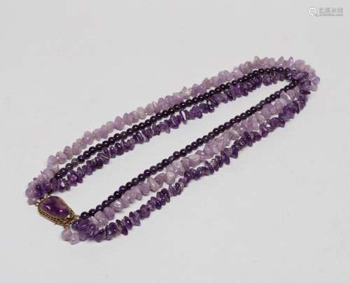 Rare Nature Amethyst Necklace w/ 925 Link