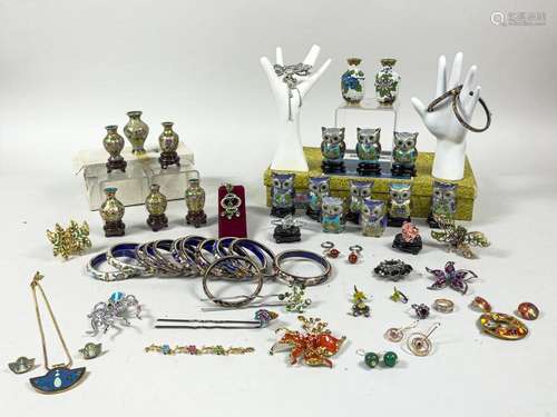 Estate Chinese Cloisonne & Custom Jewelry