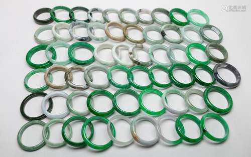 Collectible Large Group Chinese Jade/Stone Bangles