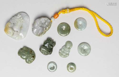 Estate Chinese Jade Jadeite Toggles