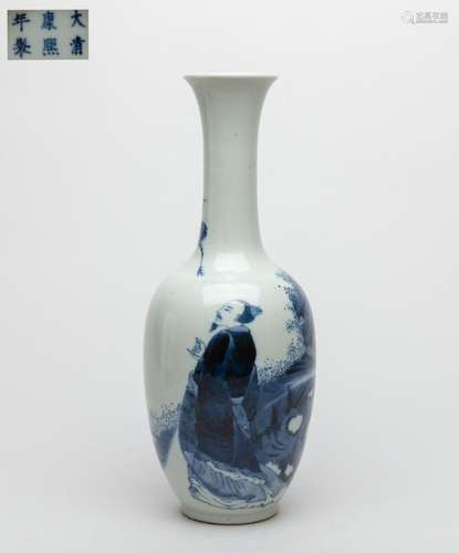 Chinese Export Blue White Porcelain Vase