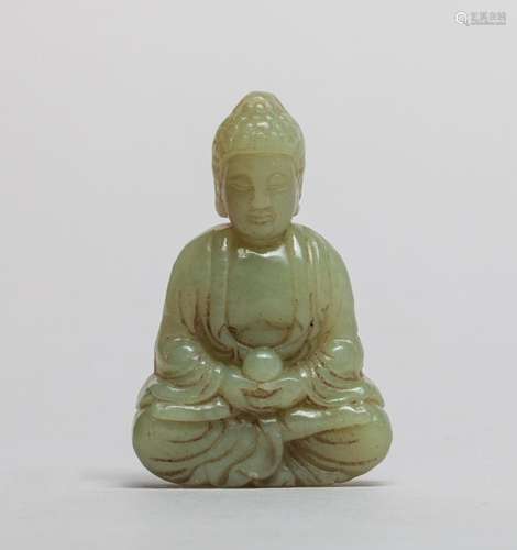 Chinese Carved Jade Buddha