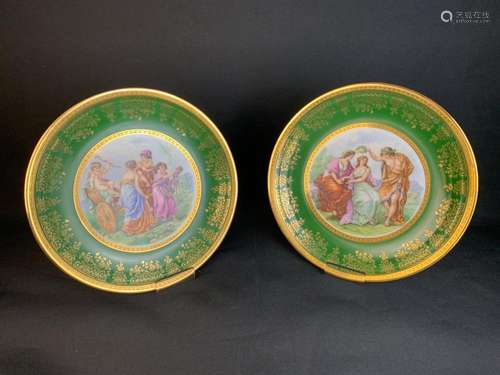 PR. OF FRENCH LIMOGES PORCELAIN CABINET PLATES