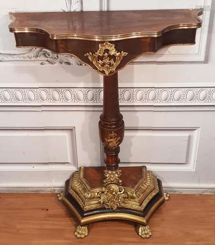 NAPOLEAN III STYLE BRONZE MOUNTED CONSOLE