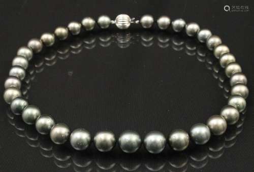 SINGLE STRAND CULTURED TAHITIAN PEARL NECKLACE