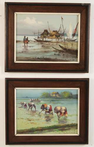 PR. OF 20TH C. SIGNED AND DATED O/C PAINTINGS