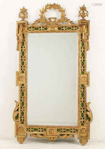 EARLY 19TH C. FRENCH CARVED GILTWOOD MIRROR