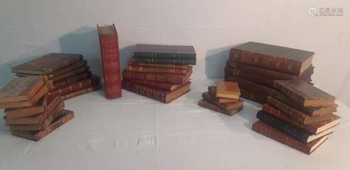 MISC. LOT OF 35 LEATHER BOUND BOOKS