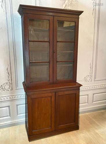 LATE GEORGIAN MAHOGANY BOOKCASE, 19TH C.