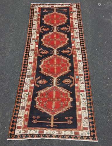 ORIENTAL RUG 3'7" X 10'8" MESHKIN