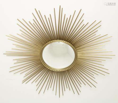 FRENCH GILT METAL "MIRROR DU SOLEIL"