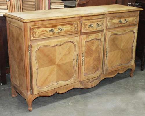 LOUIS XV STYLE FRENCH BUFFET WITH NATURAL FINISH