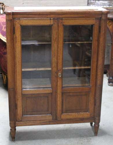 PETITE LOUIS XVI STYLE WALNUT CABINET