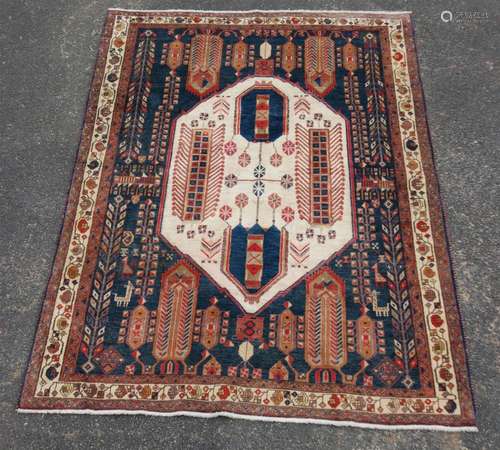 ORIENTAL RUG 5'7" X 8'2" AFSHAR