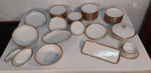 GRAND 58 PC. FRENCH LIMOGES DINNER SERVICE