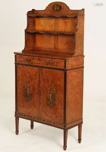 FINE ENGLISH ADAMS DESIGNED BOOKCASE CABINET