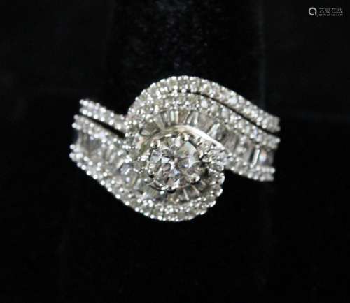 14K WHITE GOLD TWO PIECE DIAMOND BRIDAL SET