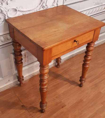 PROVINCIAL FRENCH ONE DRAWER TABLE, 19TH C.