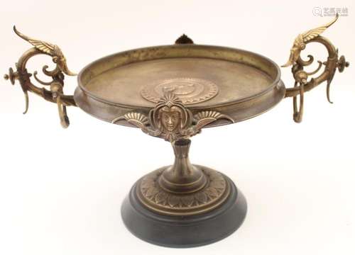 19TH C. FRENCH BRONZE NEOCLASSICAL COUPE/TAZZA