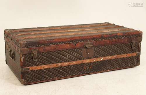 FRENCH STEAMER TRUNK BY E. GOYARD AINE PARIS