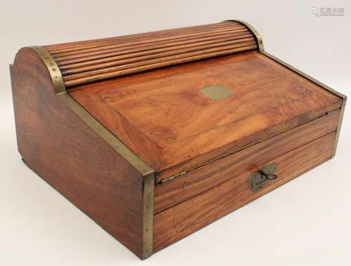 GEORGIAN CAMPHOR WOOD GENTLEMENS WRITING BOX, C.1840