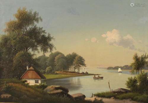 19TH C. O/C LANDSCAPE PAINTING SIGNED F. NATHAN 81