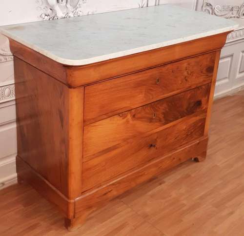 SOLID WILD CHERRY FRENCH LOUIS PHILIPPE COMMODE