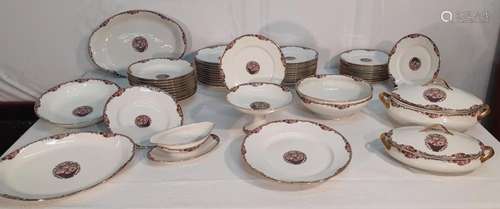 52 PC. FRENCH LIMOGES PARTIAL DINNER SERVICE