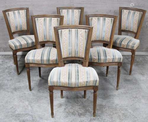 SET OF 6 TRANSITIONAL STYLE FRENCH CHAIRS