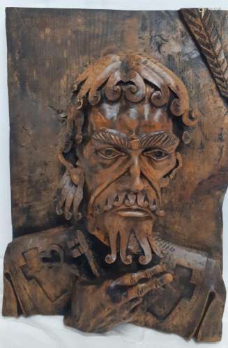 RELIGIOUS WOODEN SCULPTURE OF PETER, THE APOSTLE