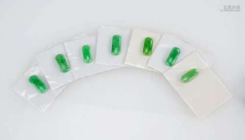 Saddle-Shaped Jadeite Cabochon (in group of 7 pcs)