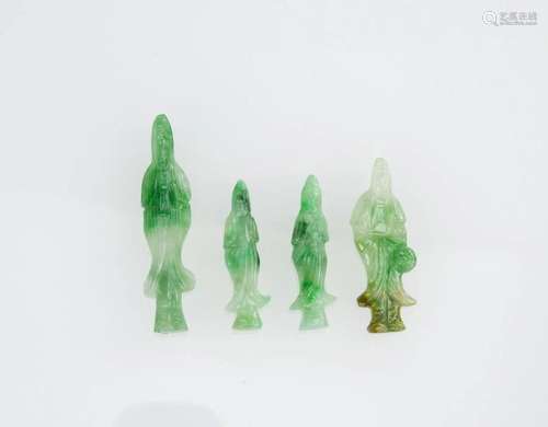 Jadeite Carved Guanyin Pendant ( in group of 4 pcs)