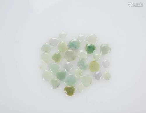 Heart Shape Jadeite Pendant ( in group of 30 pcs)