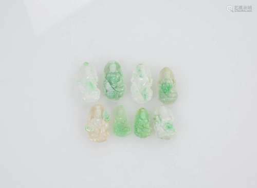 Jadeite Carved Guanyin Pendant ( in group of 8 pcs)