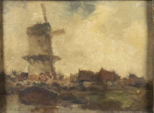 Peintures - Cornelis Groeneveld (1882-1952), paysage peint i...