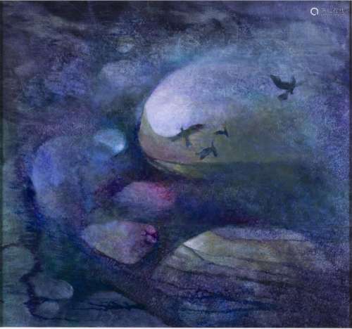 Peintures - Hans van Vuuren (1939), oiseaux volant la nuit, ...