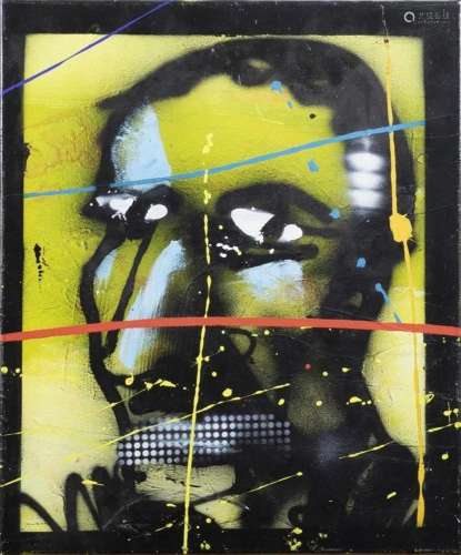Peintures - Herman Brood (1946-2001), figure masculine, huil...