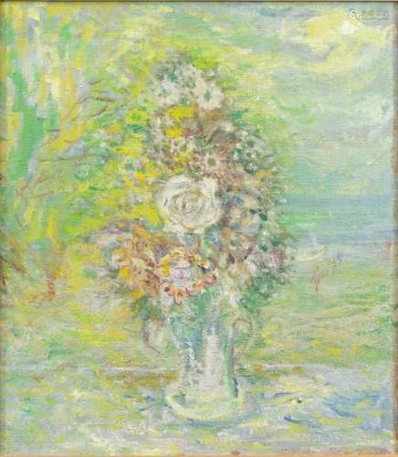Peintures - Reggi Scherpbier (1910-1991), 'Vase avec fle...