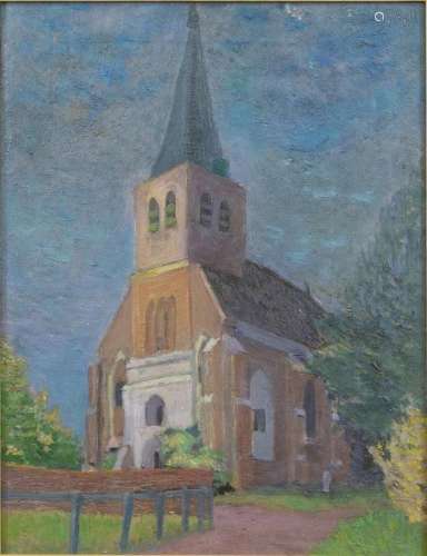 Peintures - Reggi Scherpbier (1910-1991), 'Kerkje 't...