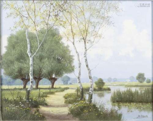 Peintures - Johanna Dorothea Alberts (1946), paysage d'é...