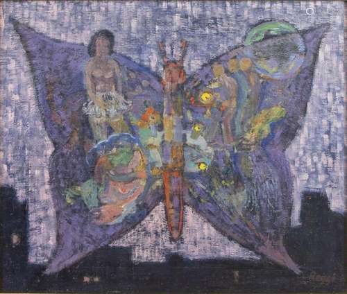 Tableaux - Reggi Scherpbier (1910-1991), 'Butterfly'...