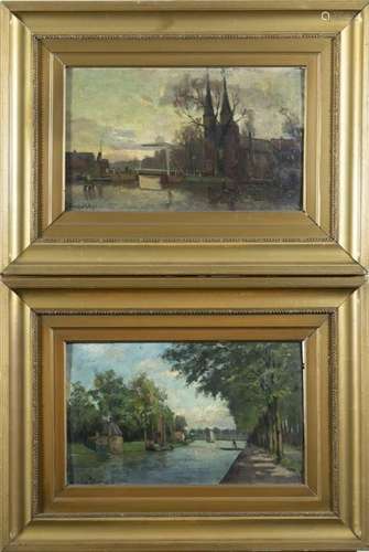 Tableaux - Jan van der Stap (1874-1940), deux peintures de D...