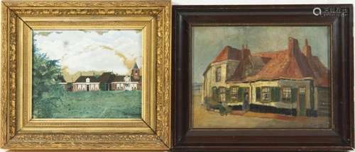 Peintures - École hollandaise : rue dans une ville hollandai...