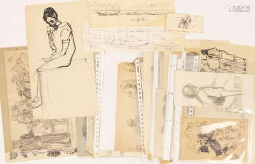 Cor Noltee (1903-1967), Dossier avec croquis, coupures de pr...