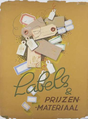 Henk Meeuwissen (1920-1994), affiche pour 'Labels & ...