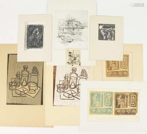 Henk Meeuwissen (1920-1994), huit lithographies de divers su...