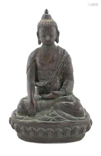 Art et objets d'Asie - Figurine en bronze d'un Boudd...