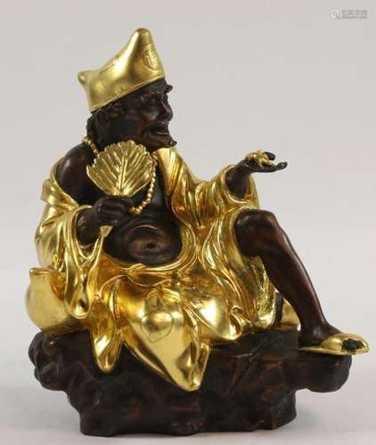 Art et objets d'Asie - Figurine en bronze doré d'un ...