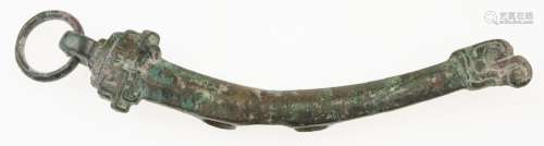 Art et objets d'Asie - Plaque latérale en bronze coulé d...